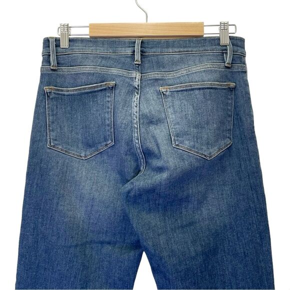Frame Denim Le High Straight Cropped Jeans in Bestia Medium Wash Women’s Size 29 - Picture 7 of 15